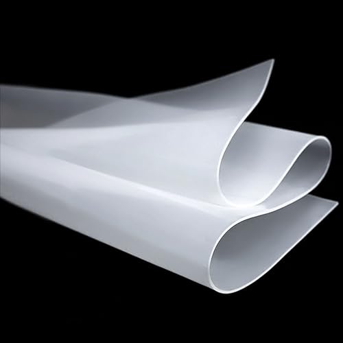 Dxcaicc Feuille De Caoutchouc Silicone Blanche, Épaisseur 8mm, Joints, Planche 20X20 Cm avec Bonne Élasticité, Tapis en Gel De Silice pour Artisanat,Soft 30 Degrees