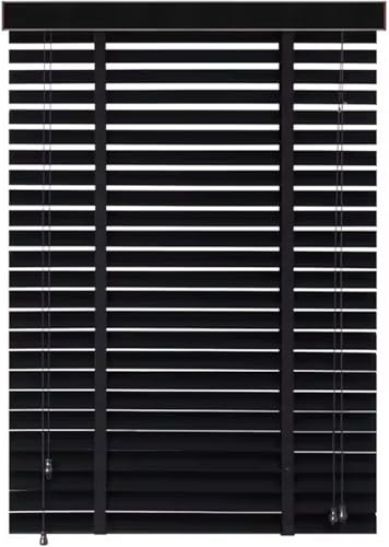 Custom Window Blinds, Wooden Venetian Blinds for indoor windows, 50mm Horizontal Slats Natural Wood Window Shades for Home Office