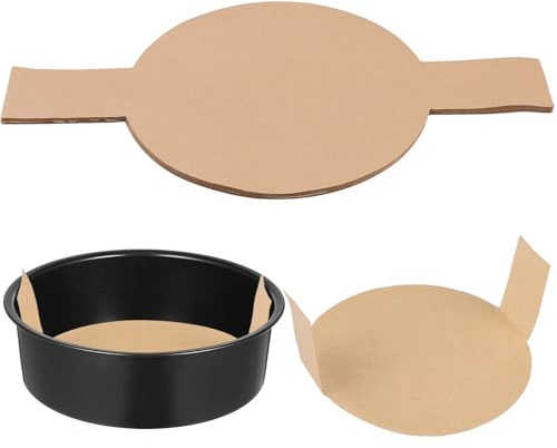 GALPADA 100 Feuilles Feuilles de Papier Sulfurisé Rond Antiadhésif en Silicone pour Moule à Gâteau, Matériau Sûr, Pâtisserie Cuisson Four