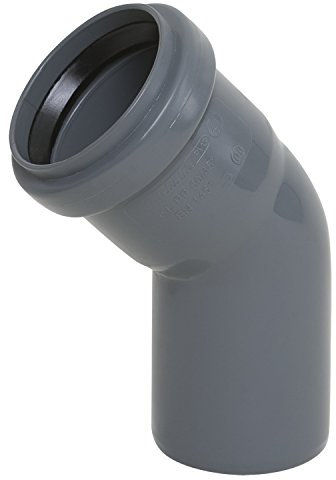 MKK - 19576-003 - HT Bogen 45° PP DN 32-110 Formteil Winkelstück Abwasserrohr grau DN 50