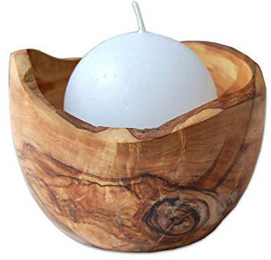 D.O.M. Die Olivenholz Manufaktur D.O.M.® - Candela sferica in Legno d'ulivo