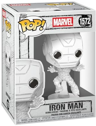 Funko POP! Marvel: Sketched - Iron Man | Official Merch - Collectable Vinyl Figurine for Shelf Display - Birthday Gift Idea for Fans and Collectors