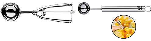 WMF Gourmet Cuchara para Helado, Acero Inoxidable Pulido + Moldeador Universal Profi Plus, Acero Inoxidable Pulido, 2.5 cm