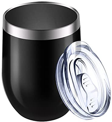 Reusable Coffee Cup, Insulated Travel Mug Vacuum Stainless Steel with Spill Proof Lid, Great for Hot & Cold Drinks - Coffee, Tea, Milk and Wine,12oz/340ml