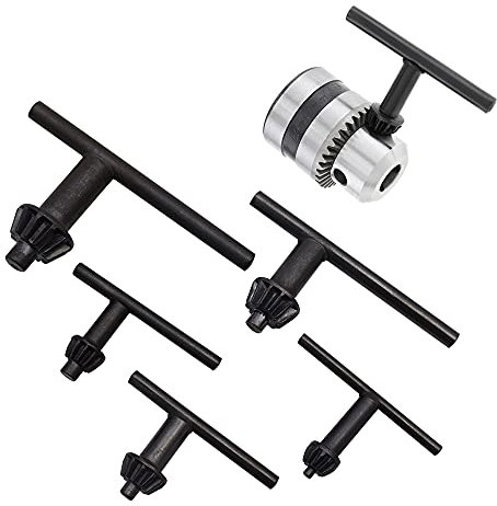 LbsAMP 5 Pieces Drill Chuck Key Universal 4mm/6mm/10mm/13mm/16mm Pillar Drill Chuck Key Fit Handheld Drilling Tool for Tightening and Loosening Chuck for Most Drills and Power Tools