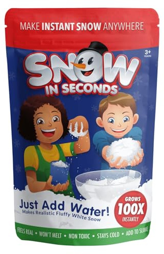 Snow in Seconds Large Instant Snow Artificial Snow - As Seen on Shark Tank - Make Cloud Slime
