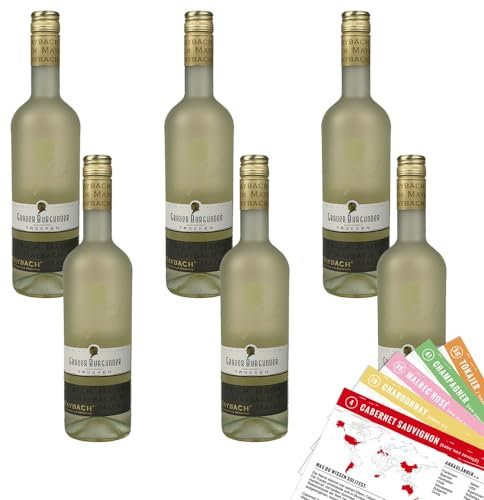 Maybach Grauer Burgunder QbA, trocken, sortenreines Weinpaket + VINOX Winecards (6x0,75l)