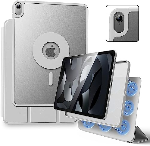 Marasone Funda iPad Air 5 generación 2022/ipad Air 4 generación 2020 Magnética 10.9 Pulgadas de Doble Capa con múltiples ángulos y Soporte de Carga de lápiz (Gris)