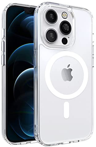 ULTRICS iPhone 12 Pro 6,1 Zoll Hülle für Magsafe, Nie Vergilbung Durchsichtig Stoßfest Anti-Fingerabdruck Kratzfest rutschfest Magnetisch Handyhülle für iPhone 12 Pro Case, Transparente Schutzhülle