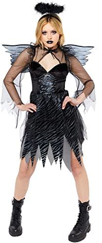 amscan - Disfraz de ángel caído de Halloween para mujer, talla 8-18