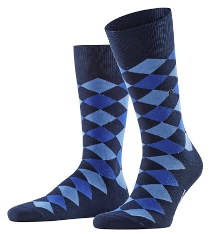 Burlington Herren Socken Danny M So Baumwolle gemustert 1 Paar, Blau Marine 6120, 40-46