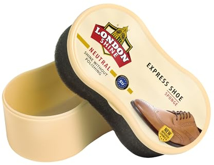 Neutral Shoe Shine Sponge – Express Leather Shoe Polish Sponge for Instant Shine – Mess-Free Applicator for All Leather Colors, Shoes & Boots
