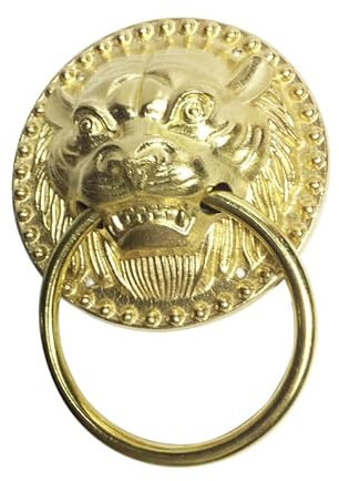 RaamKa Porte Heurtoir 1pc Antique en Laiton Lion tête Porte Coton Maison Heurtoirs (Color : Copper Color)
