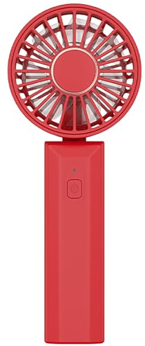 LIEWET Mini Handheld Fan, Neck Fan, Portable Fan Rechargeable, 2500mAh Rechargeable USB Fan, 180° Adjustable,3 Speed Personal Small Desk Fan, Strong Airflow, Super Quiet Red