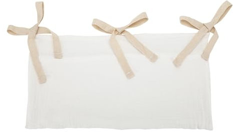 Babybett Organizer, Babybett-Aufbewahrungstasche Zum Aufhängen,Hängender Aufbewahrungsbeutel,2-In-1-Kinderzimmer Hängender Bett Organizer,Verwendet für Babybetten (Weiß)