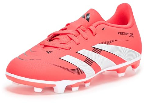 adidas - Scarpe da calcio Club Predator Firm Multi Ground per bambini unisex, Rosso Lucido/Bianco/Nero, 22,2 cm