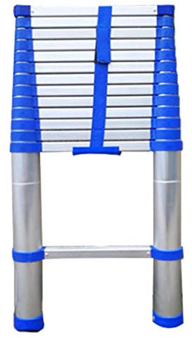 JKJZSALJ Scala Telescopica Estensibile Climb per Tetti da 8 M/7 M/6 M/5 M/4 M/10 Piedi/2 M, Scale Estensibili in Alluminio con Gradino Extra Largo, Carico 150 kg,Silver,7m/23ft