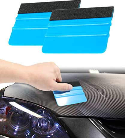 Flaconi 2PCS Pellicola Wrapping Auto,Spatola per Pellicole Adesive,Spatola con Feltro per l'automobile del Vinile,Auto Pellicola Wrapping Vinile della Tinta Strumento