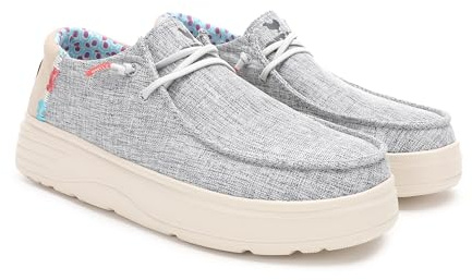 PITAS | Poppy | Mocasines de Mujer | Náuticos Casual | Zapatillas de Tela | Zapatos sin Cordones | Deportivas Casuales | Calzado de Walkinpitas