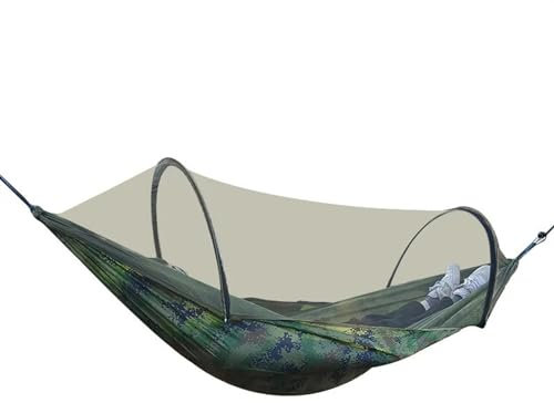 QIUYMGFG Hängematte Outdoor Camping Hängematten Outdoor-Camping-Hängematten mit Moskitonetz, 1–2 Personen, Reisen, Camping, Stoff, Hängeschaukel, Hängematten, Bett(D)