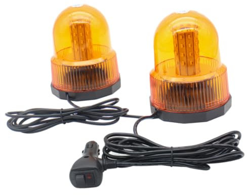 TOTMOX Lumière d'avertissement stroboscopique LED universelle 2 en 1 ambre avec interrupteur de contrôle