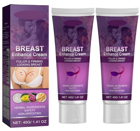 Crema di Bellezza al Seno,Crema per la Cura del Seno per Stringere,Crema Rassodante per il Potenziamento del Petto per il Sollevamento del Petto per la Cura della Pelle,40g,2PC