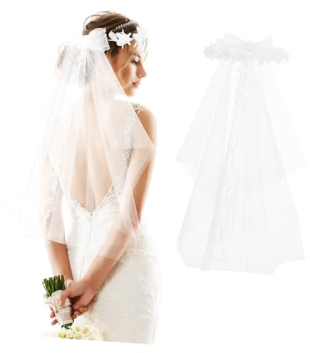HAMPPLIES Blumenkranz Mit Schleier Für Bräute Elegantes Haarband Mit Floralen Akzenten Für Hochzeiten Und Feiern Vielseitig Einsetzbar Für Verschiedene Frisuren Und Stile