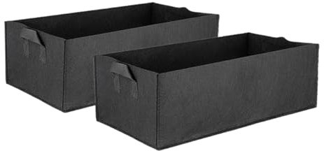 iplusmile Bolsas Cuadradas para Plantas Galón Bolsa De Cultivo Pequeño 40x30x20 Cm para Jardín y Huerto Negro Tejido Transpirable Reutilizable y Plegable