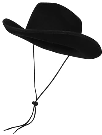 BESPORTBLE Cowboyhut Damen und Teenager Westernhut aus Filz mit Verstellbarem Kordelzug Party und Cosplay Kostüm Zubehör