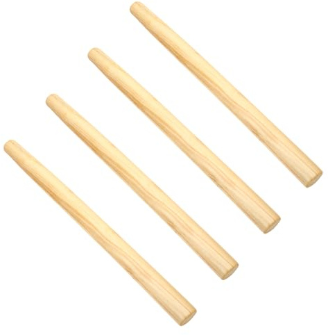 TOYANDONA Manici in Legno Da Giardino 4 Pezzi, Sostituzione Pratica Per Falci e Pale, Manici Rinforzati Ergonomici 35-40 Cm Per Utensili Agricoli e Uso Domestico
