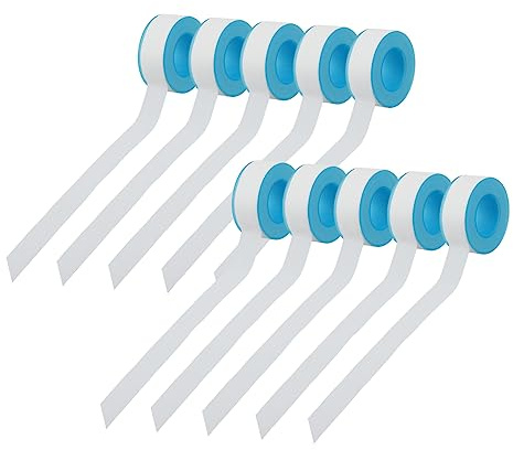 MAGICLULU 10 Rolls Sealing Tape Ptfe Plumbing Tapes for Bathroom Sink Pipe Repair