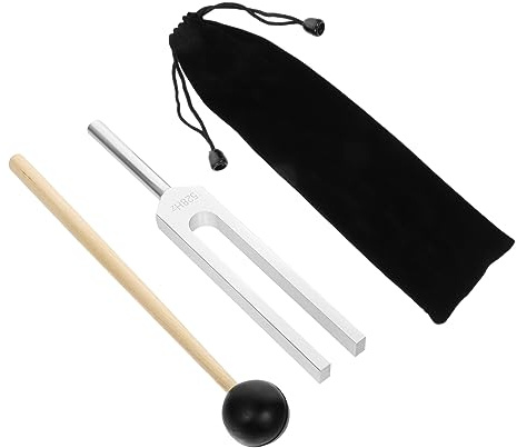 HONITANO Silbernes Stimmgerät aus Aluminiumlegierung mit Kreativem Design Stimmgabel zur Ohrbehandlung und Gitarrenstimmung für Meditation und Stressbewältigung