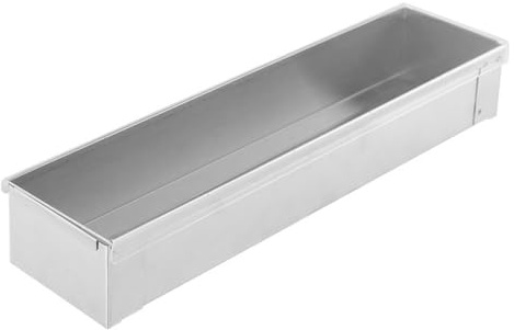 Vilgftyiet Molde rectangular largo de acero inoxidable para hornear pastel profesional para tartas de mousse molde Bandeja antiadherente para hornear tiramisú 40,3 x 10 x 6,5 cm (B)
