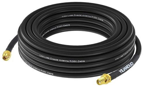 YILIANDUO Câble Antenne SMA Mâle à Femelle RG8X 5M 50Ohm