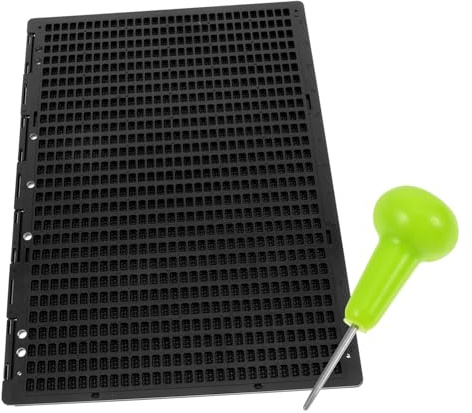 Veemoon Righe Tavoletta Scrittura Braille Resistente in Plastica con Punteruolo per Non Vedenti Strumento Didattico per Apprendimento Braille Duraturo e Portatile