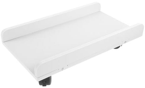 HIAKDOFT Soporte De Torre De Computadora Compacto Ruedas Bloqueables, Base Ajustable De Plástico Resistente para Portátil, Oficina y Hogar, Carrito Móvil para Pc Bajo Escritorio
