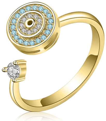 IWIDYA Bague rotative - bague anti stress - Anneaux sensoriels de jouet Fidget pour hommes et femmes - Anneaux sensoriels - bijoux anti-stress élégants pour amoureux, vacances