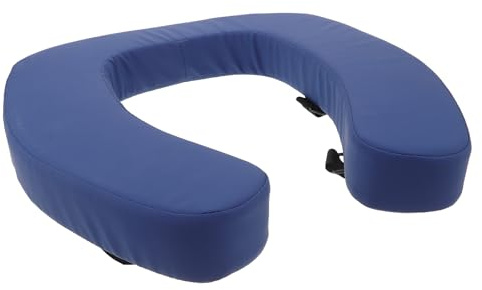 Beaupretty Asiento de Inodoro Acolchado Azul con Cinta Antideslizante, Cojín Blando Grueso de Esponja Alta Densidad, Elevador de 5 Cm para Personas Mayores y Movilidad Reducida