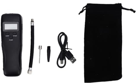 XUXHOU Bomba de Aire Eléctrica para Balones, 600 MAh, 15 PSI, Bomba de Aire Automática Portátil, Inflador Rápido para Balones Deportivos con Pantalla LCD Digital de Presión para