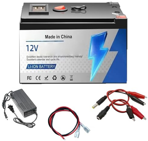 HJGHY 12V 6Ah 8Ah 10Ah 12Ah 15Ah Outdoor Portable Lithium Battery 12 Volt Lithium Battery Pack for Yacht/Camping/Emergency Power Supplies with USB and Charegr,12V15Ah Charger