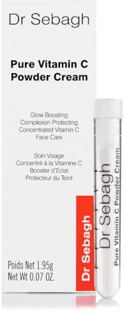 Dr Sebagh Pure Vitamin C Powder Cream Travel Size (1.95 g) | Unique Powder-to-Cream Formula | Award Winning | Improves Complexion, Reduces Discoloration & Enhances Collagen | Lightweight & Refreshing