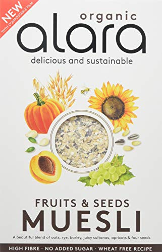 Alara Wholefoods Fruits & Seeds Organic Muesli, 650 g, Pack of 6