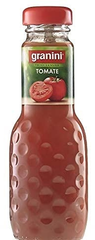 24 Flaschen a 200ml Granini Tomatensaft 40% in MEHRWEG Pfand Glas Flaschen Tomaten Trinkgenuss Tomate