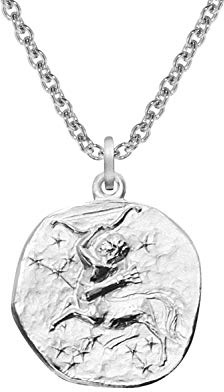 trendor Sternzeichen Schütze mit Halskette 925 Silber Ø 16 mm 08441-12 | Tierkreiszeichen Anhänger Sterlingsilber für Damen, Herren oder Kinder,