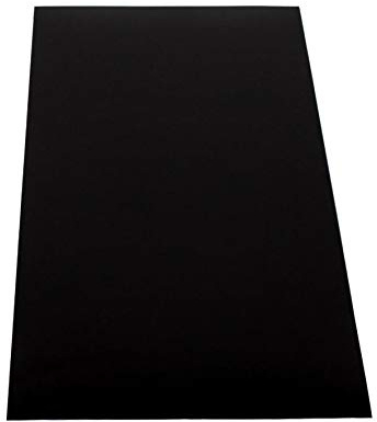 ABS Kunststoff Platte 1000x490mm Farbe Schwarz in Stärken 3mm- Einseitige Schutzfolie - Top Qualität