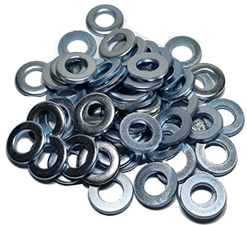 Rondelle M8 DIN125 a forma di A, piatte, zincate, dischi per carrozzeria in acciaio zincato (M8, 50)