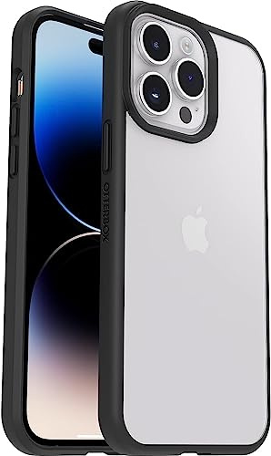 OtterBox Sleek Case for iPhone 14 Pro Max, Clear/Black | Shockproof, Drop-Proof, Ultra-Slim Protective Thin Case, Tested to Military Standard, No Retail Packaging