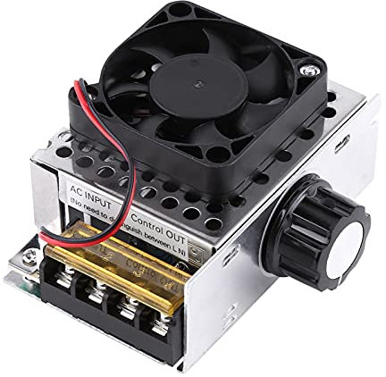 Régulateur de Vitesse de Moteur AC 110V à 220V, Régulateur de Tension électrique SCR 4000W 20A avec Contrôleur de Vitesse Variable de Ventilateur pour Poêles électriques Chauffe-eau Variateur de Lumiè
