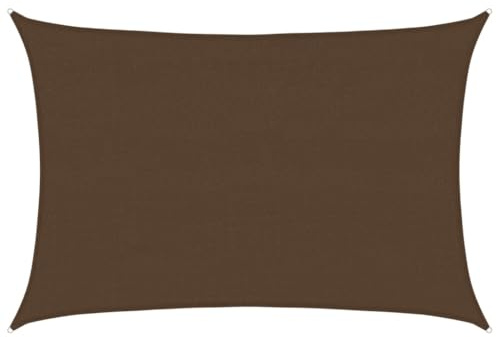 vidaXL Toldo de Vela HDPE marrón 160 g/m² 4x5 m
