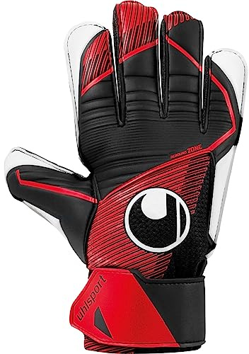 uhlsport Powerline Starter Soft Fußball Torwarthandschuhe für Kinder und Herren, Torwart-Handschuhe, Fussball-Handschuhe mit Handgelenkfixierung - atmungsaktiver Textilstoff, 3